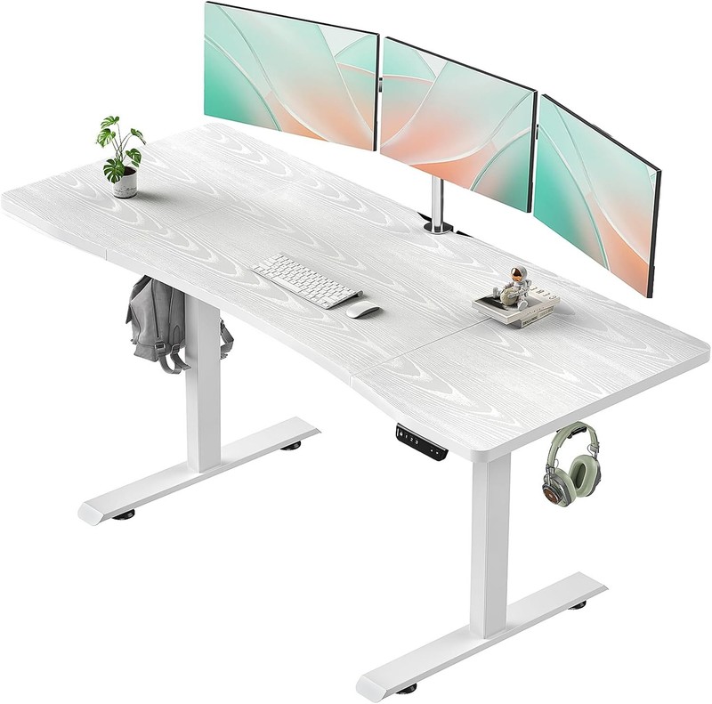 63 x 28 Inch Electric Standing Desk, Sit to Stand Up, Work Home Office Computer