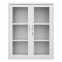 Vitrina Met&aacute;lica Cl&iacute;nica con Puertas de Vidrio 90 &times; 49,5 &times; 112 cm