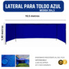 Lateral Toldo 3x4.5 Azul