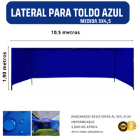 Lateral Toldo 3x4.5 Azul