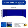 Lateral Toldo 3x6 Azul