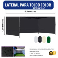 Lateral Toldo 3x4.5 Color