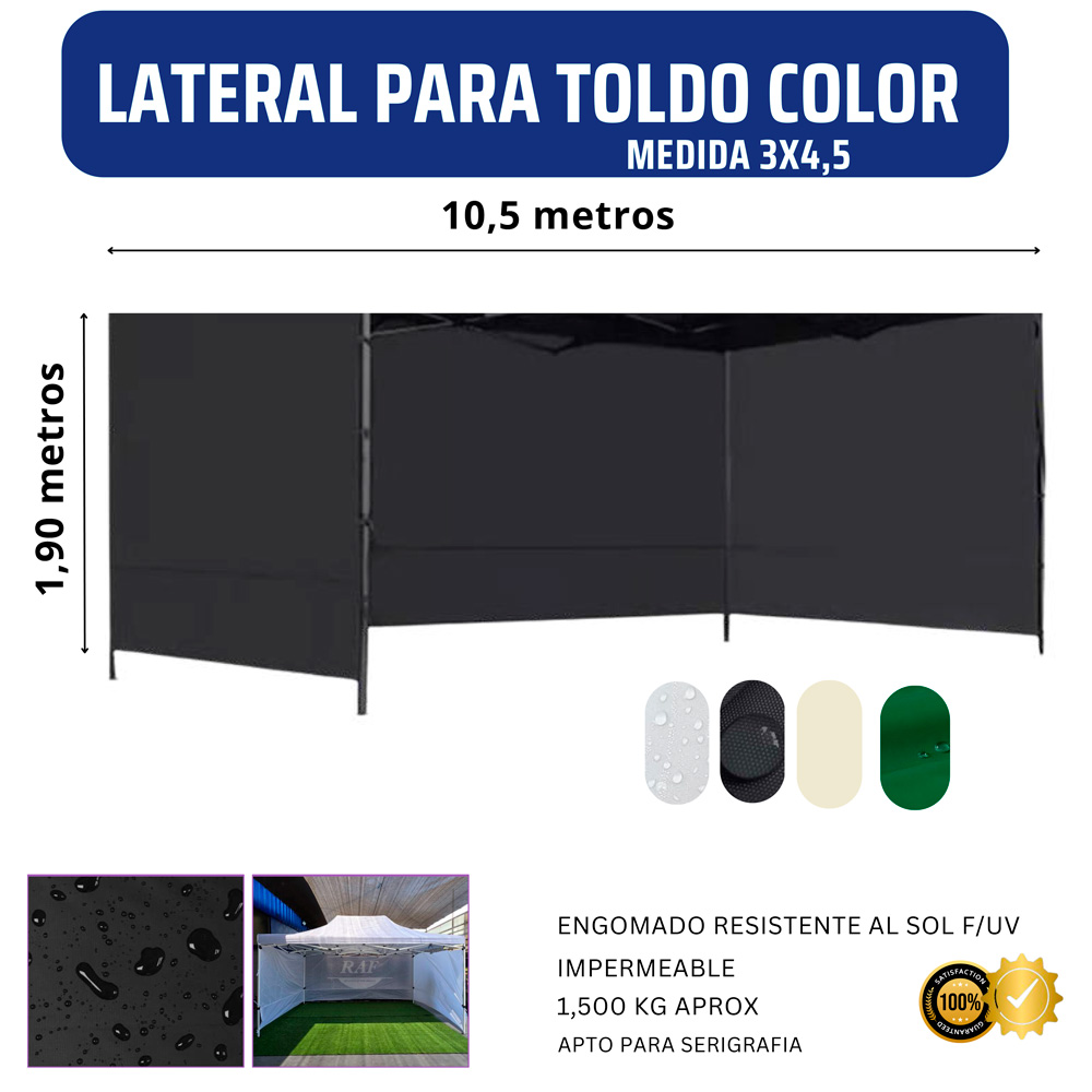 Lateral Toldo 3x4.5 Color Lateral Toldo 3x4.5 Color