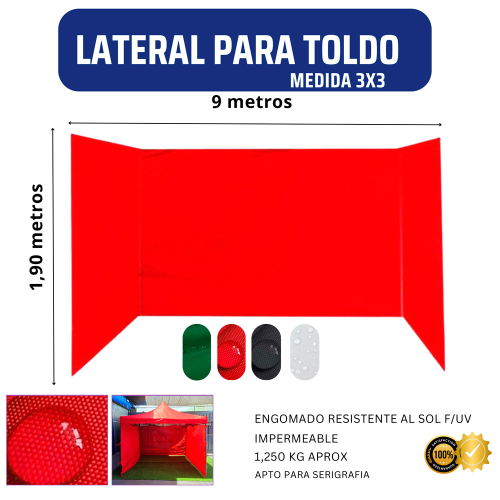Lateral Toldo 3x3 Color Lateral Toldo 3x3 Color