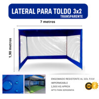 Lateral Toldo 3x2 Trasparente