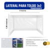 Lateral Toldo 3x3 Trasparente blanco