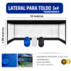 Lateral toldo 3x4 trasparente