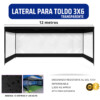 Lateral toldo 3x6 trasparente