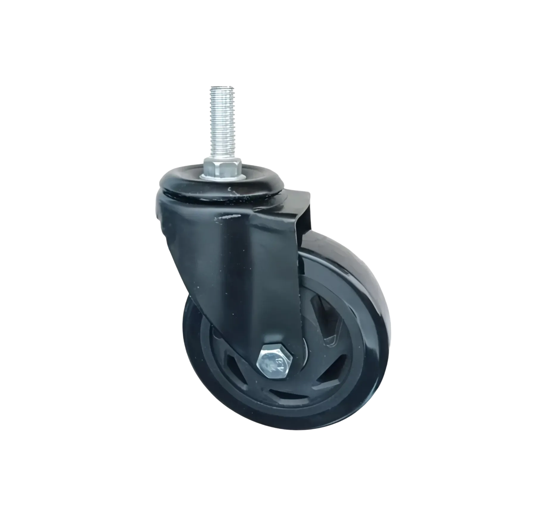 Rueda BLACKRAY Banda PVC PA Giratoria Perno M12 100 mm Rueda BLACKRAY Banda PVC PA Giratoria Perno M12 100 mm