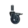 Rueda BLACKRAY Banda PVC PA Giratoria Freno Vástago Goma 100 mm