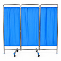 Biombo Separador 3 Cuerpos Acero Inoxidable Azul