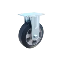 Rueda Goma Elástica Núcleo Aluminio 150 mm Placa Fija