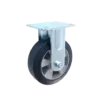 Rueda Goma Elástica Núcleo Aluminio 200 mm Placa Fija
