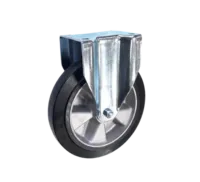 Rueda Goma Elástica Núcleo Aluminio 250 mm Placa Fija