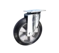 Rueda Goma Elástica Núcleo Aluminio 250 mm Placa Giratoria