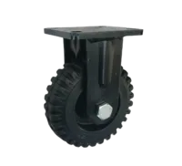 Rueda Caucho Reforzado Núcleo Hierro 200 mm Placa Fija
