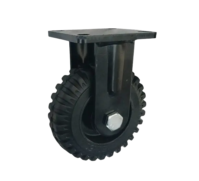 Rueda Caucho Reforzado Núcleo Hierro 200 mm Placa Fija Rueda Caucho Reforzado Núcleo Hierro 200 mm Placa Fija