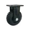 Rueda Caucho Reforzado Núcleo Hierro 150 mm Placa Fija