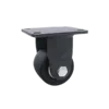Rueda NANO BLACK Banda Poliamida 75 mm Placa Fija