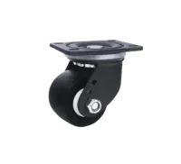Rueda NANO BLACK Banda Poliamida 75 mm Placa Giratoria