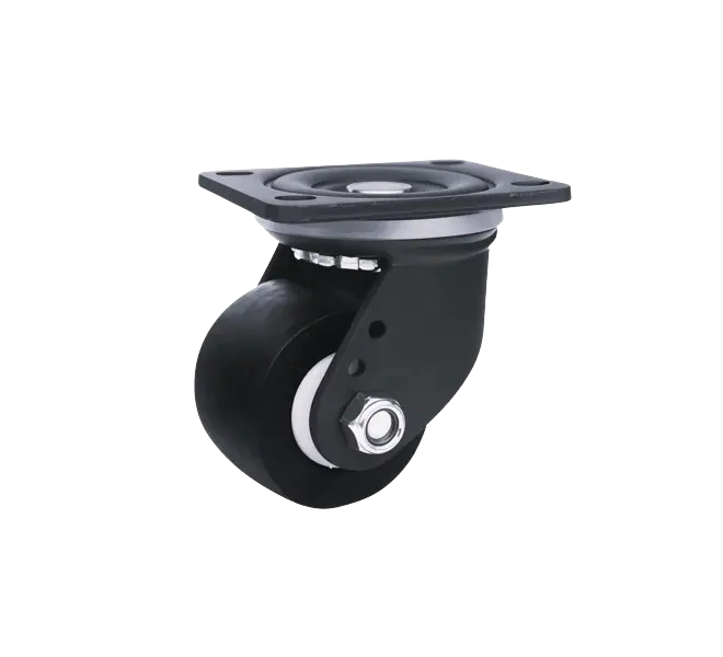 Rueda NANO BLACK Banda Poliamida 75 mm Placa Giratoria Rueda NANO BLACK Banda Poliamida 75 mm Placa Giratoria