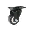 Rueda Banda PVC Negro Núcleo Polipropileno 65 mm Placa Giratoria