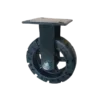 Rueda Trabajo Pesado Caucho Macizo Placa Fija Diámetro 230 mm