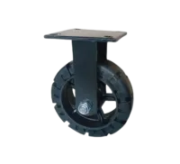 Rueda Trabajo Pesado Caucho Macizo Placa Fija Diámetro 230 mm