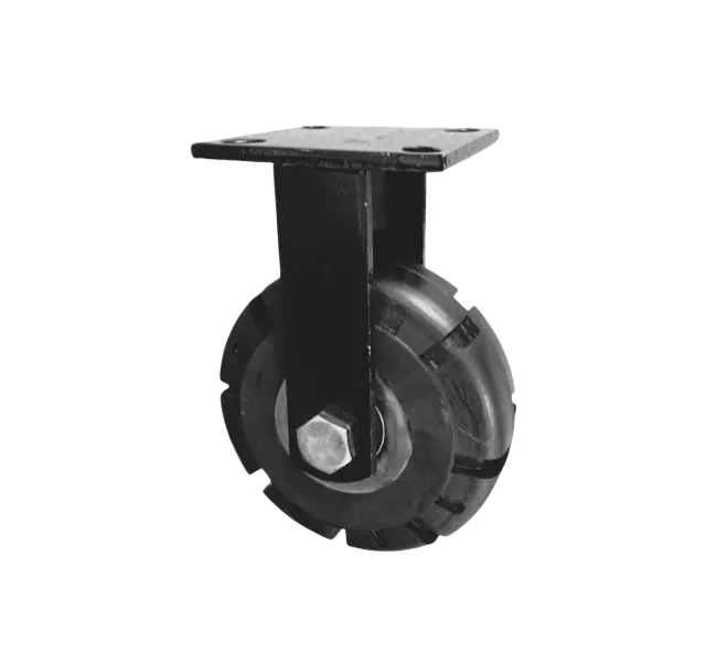 Rueda Trabajo Pesado Caucho Macizo Placa Fija Diámetro 180 mm Rueda Trabajo Pesado Caucho Macizo Placa Fija Diámetro 180 mm