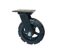 Rueda Trabajo Pesado Caucho Macizo Placa Giratoria Diámetro 280 mm