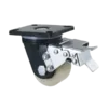 Rueda RHINO Banda Nylon MC Placa Giratoria Con Freno 75 mm