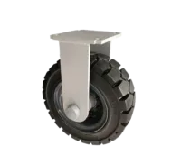 Rueda Caucho Macizo 400 mm Carga 1500 Kg Placa Fija