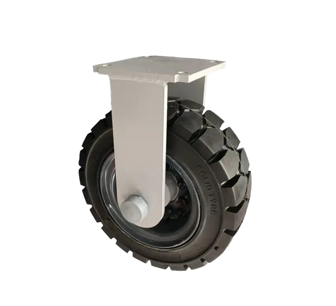 Rueda Caucho Macizo 400 mm Carga 1500 Kg Placa Fija Rueda Caucho Macizo 400 mm Carga 1500 Kg Placa Fija