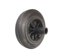 Rueda Contenedor Basura 200 mm Banda Goma Reforzada