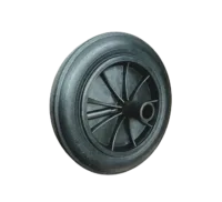 Rueda Contenedor Basura 250 mm Banda Goma Reforzada