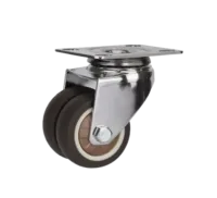 Rueda Doble Goma TPR 50 mm Placa Giratoria