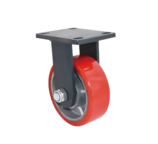 Rueda FORTE 1000 Poliuretano Hierro Placa Fija 125 mm Rueda FORTE 1000 Poliuretano Hierro Placa Fija 125 mm