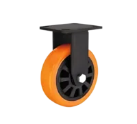 Rueda ORANGE PU Naranja PP Negro 125 mm Placa Fija