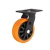 Rueda ORANGE Banda PU Núcleo PP 100 mm Placa Giratoria