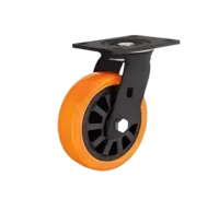 Rueda ORANGE Banda PU N&uacute;cleo PP 100 mm Placa Giratoria