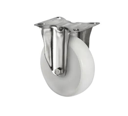 Rueda Poliamida 100 mm Placa Fija Acero Inox 304 Rueda Poliamida 100 mm Placa Fija Acero Inox 304