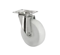 Rueda Poliamida 75 mm Placa Giratoria Acero Inox 304