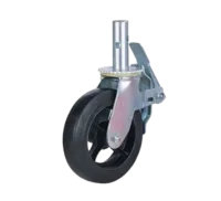 Rueda Andamio Goma Hierro 200 mm Placa Giratoria Con Freno