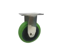 Rueda GREEN Goma TPR 125 mm Placa Fija INOX 304