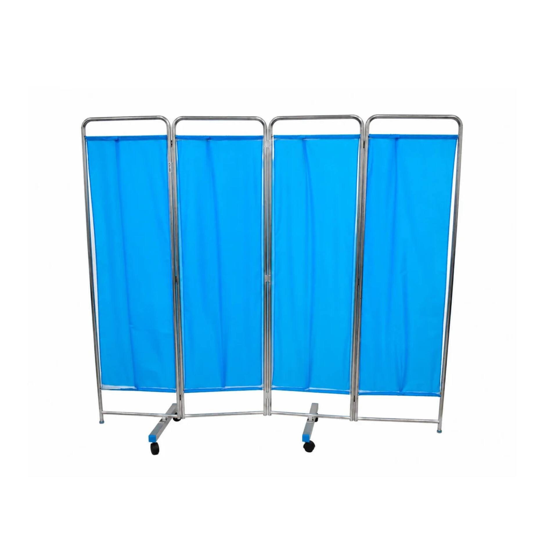 Biombo Separador 4 Cuerpos Acero Inoxidable Azul Biombo Separador 4 Cuerpos