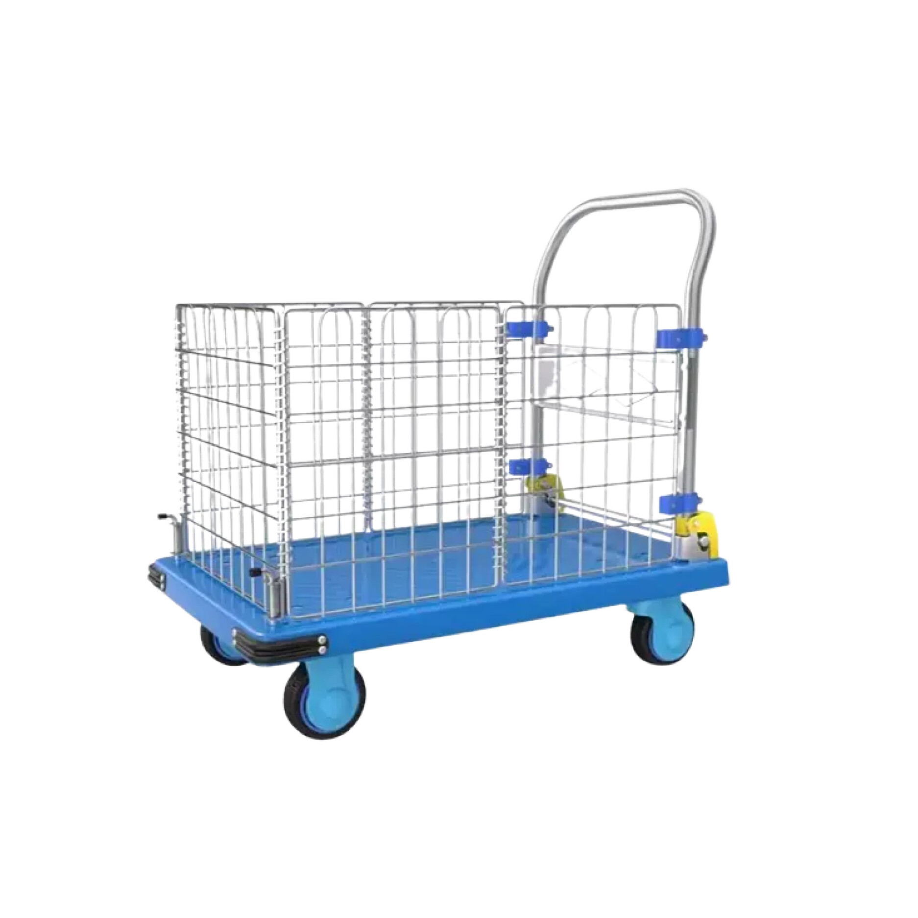 Carro Plegable 300 Kg Plataforma Plástica con Rejillas Abatibles - % Carro Plegable 300 Kg