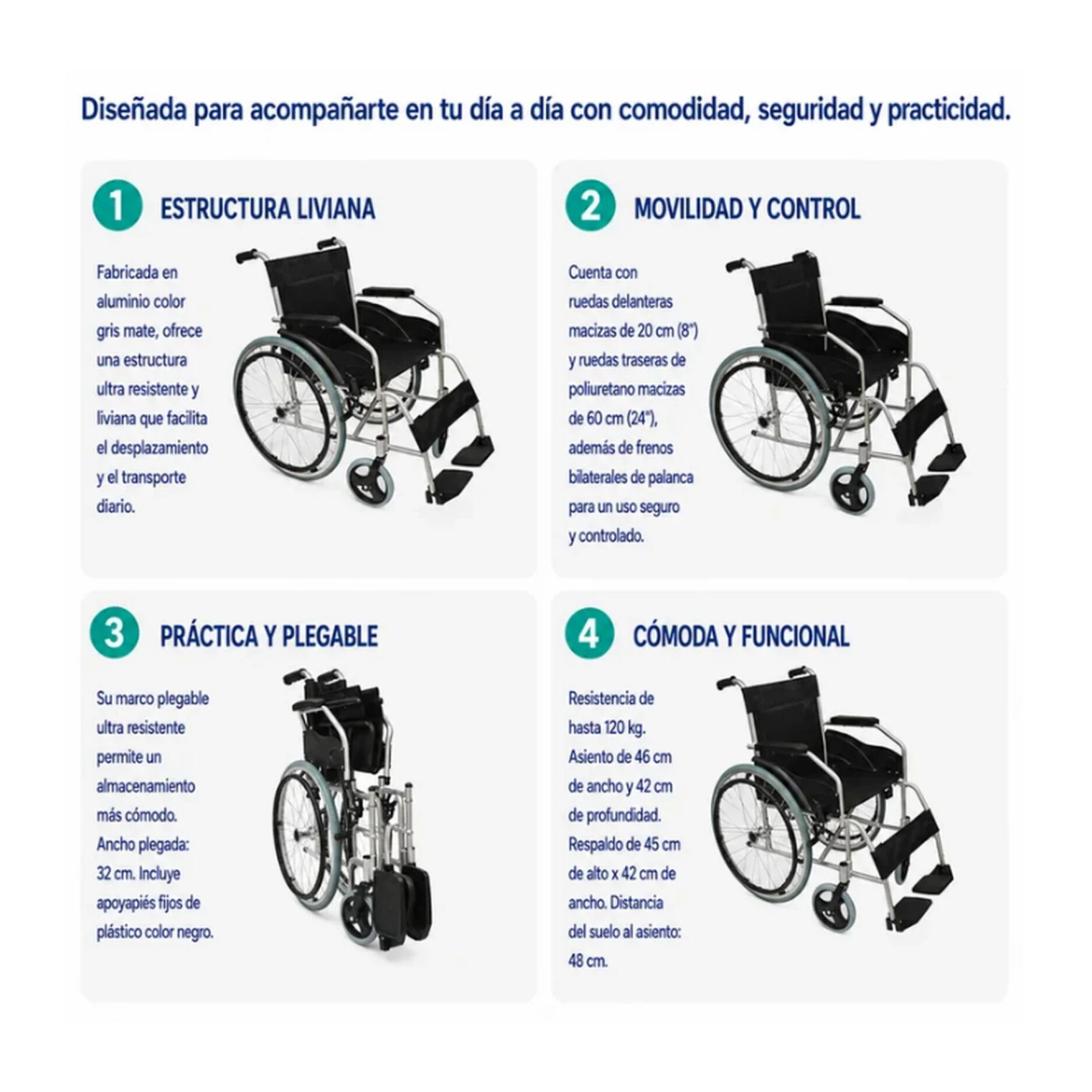 Silla De Ruedas Aluminio Ultra — Dr.Care Chile Silla De Ruedas Aluminio