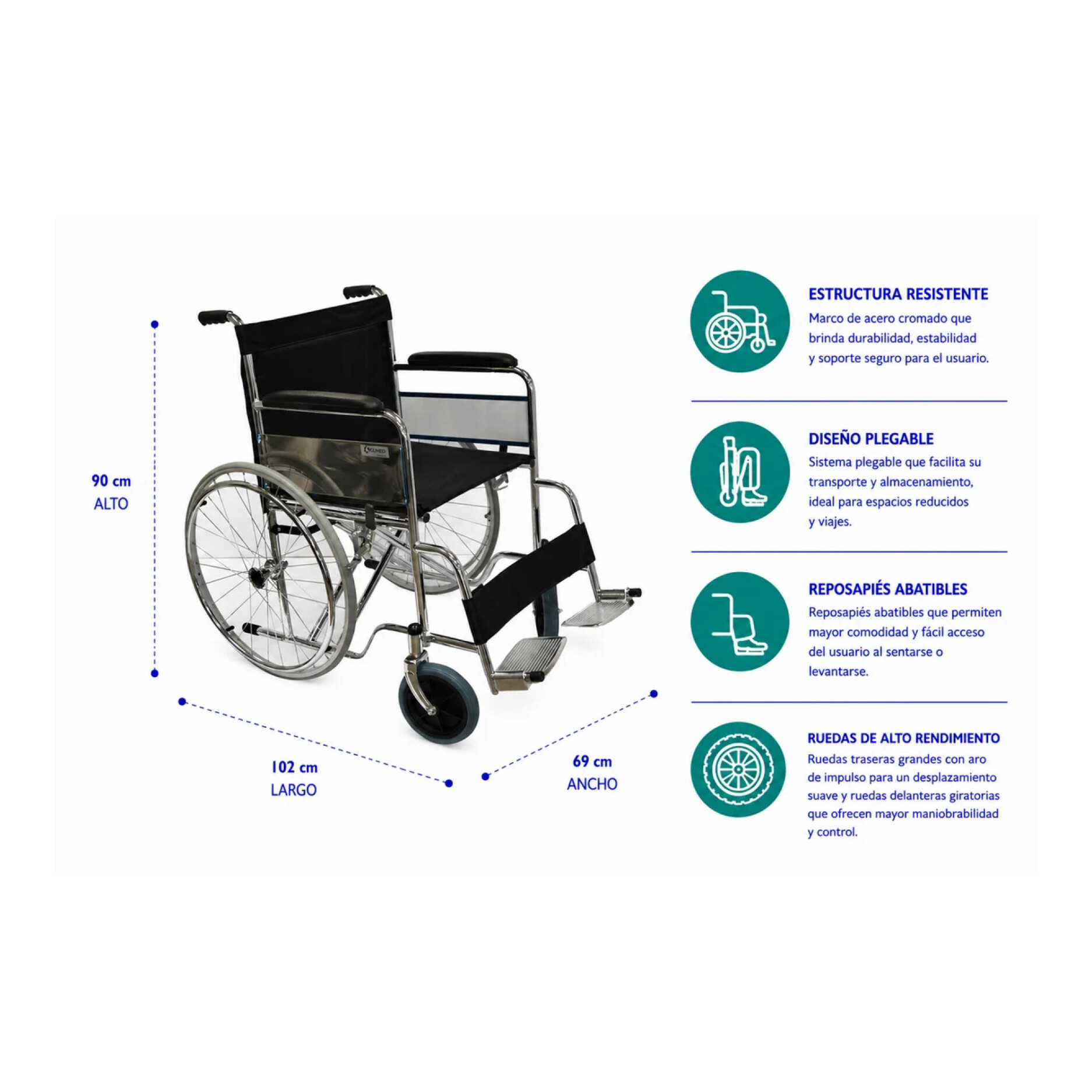 Silla De Ruedas Sobrepeso Bariatrica Strong 51cm Silla De Ruedas Sobrepeso